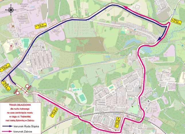 Rozpoczęły się roboty rozbiórkowe mostu w ciągu ulicy Trębackiej