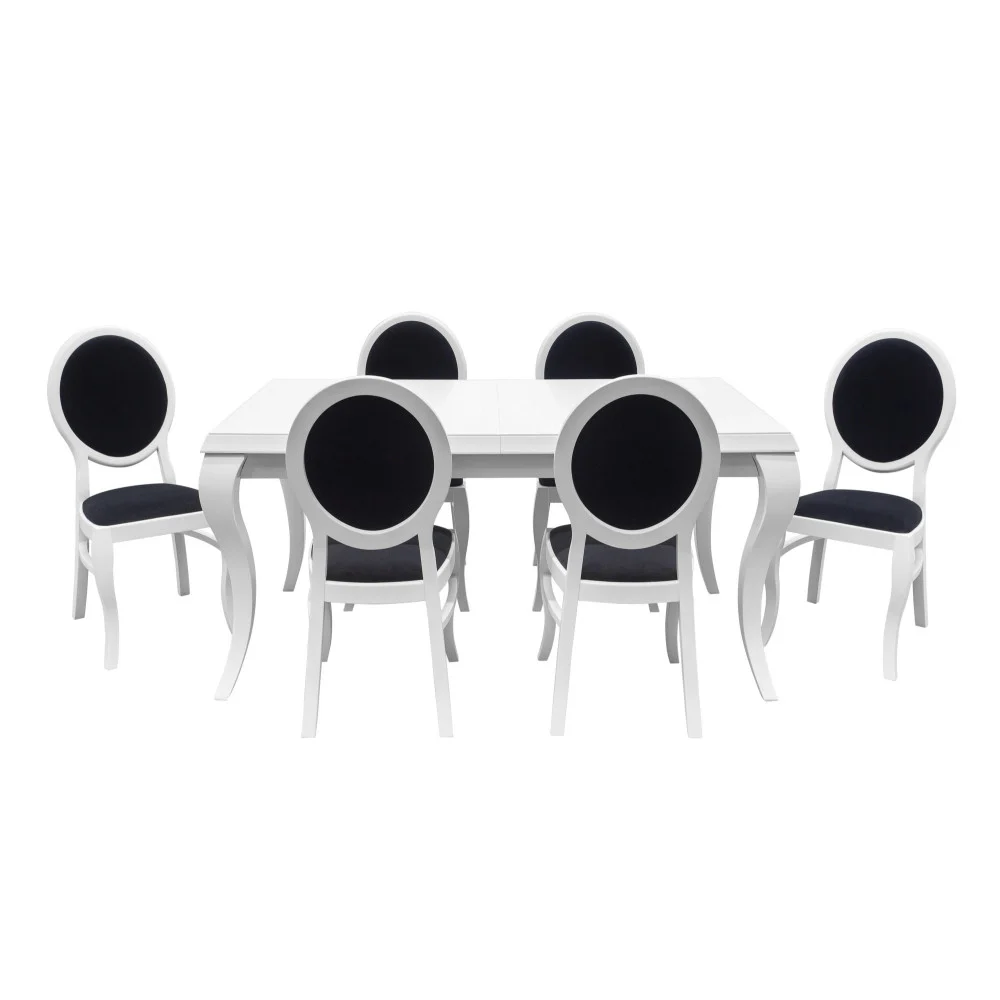 Gdzie będzie pasować biały stół z krzesłami?