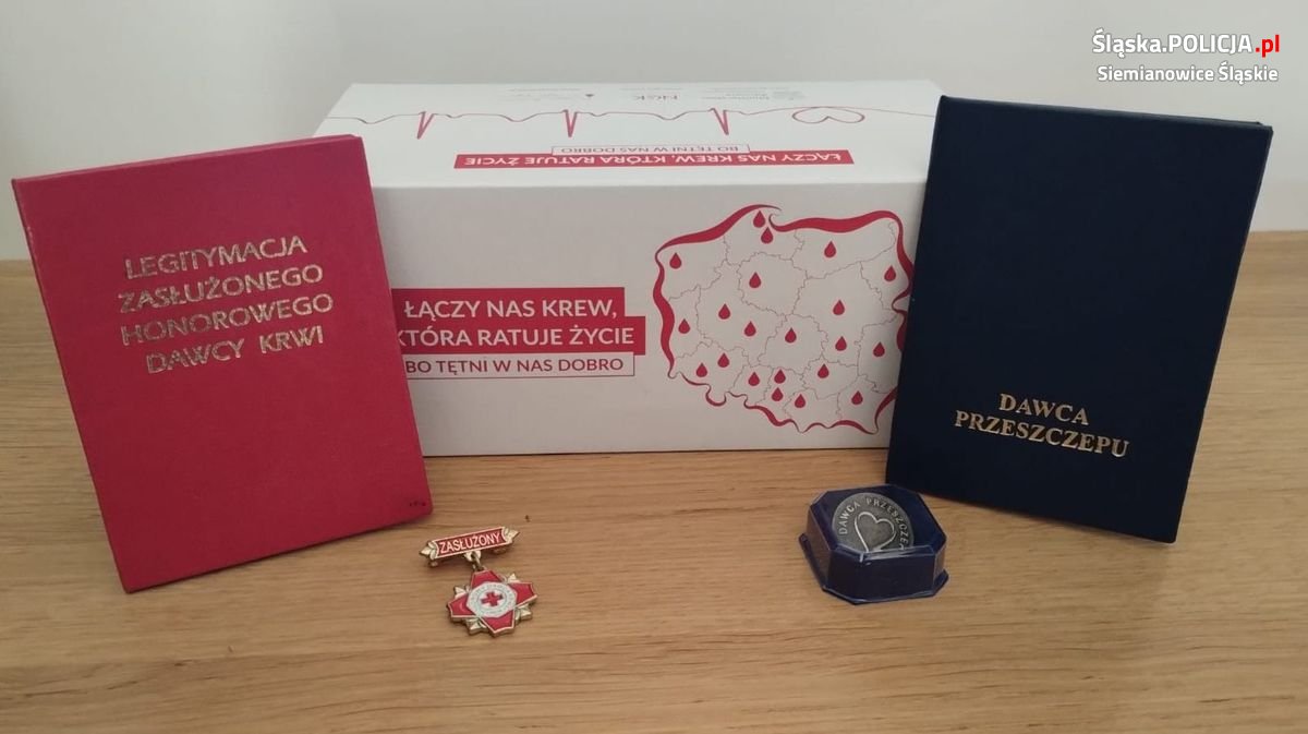 Siemianowicki policjant honorowym dawcą krwi!