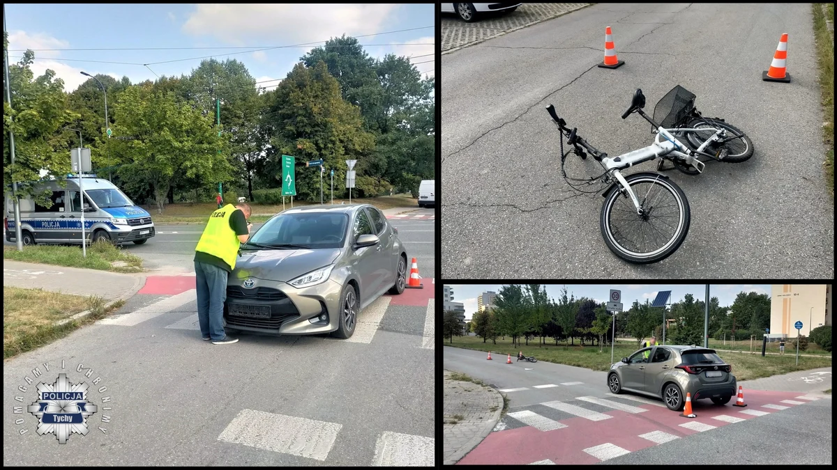 Zdarzenia drogowe z udziałem rowerzystów. Jeden z nich w szpitalu