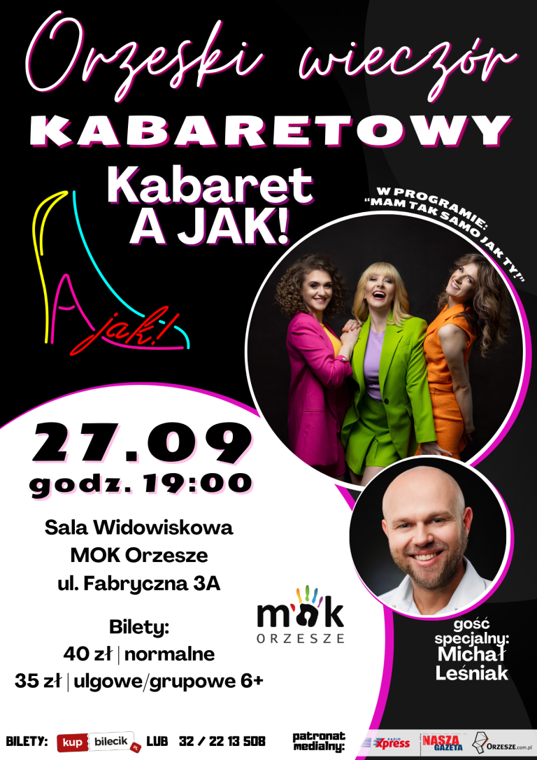 Orzeski Wieczór Kabaretowy – Kabaret A JAK!