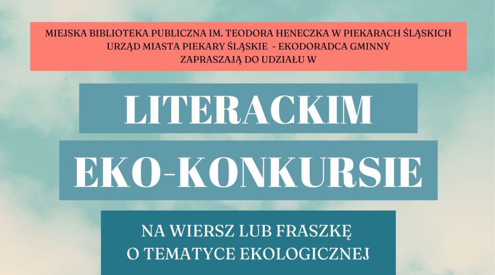 Biblioteka Miejska organizuje literacki Eko-konkurs