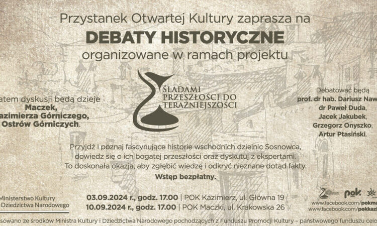 Przed nami debata w ramach projektu "Od przeszłości do teraźniejszości" w Kazimierzu