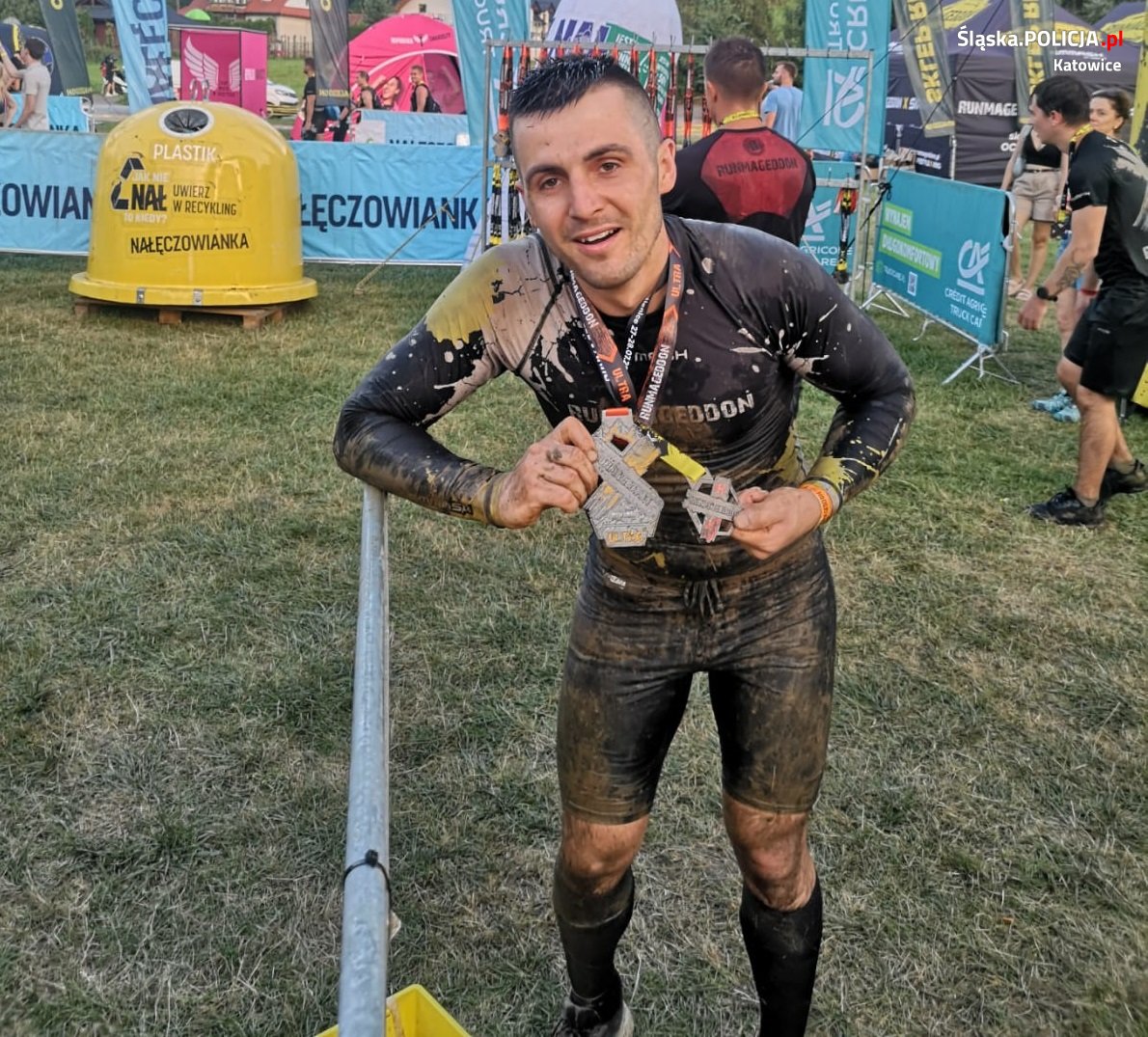 Dzielnicowy z Katowic zajął 68 miejsce na Runmageddonie