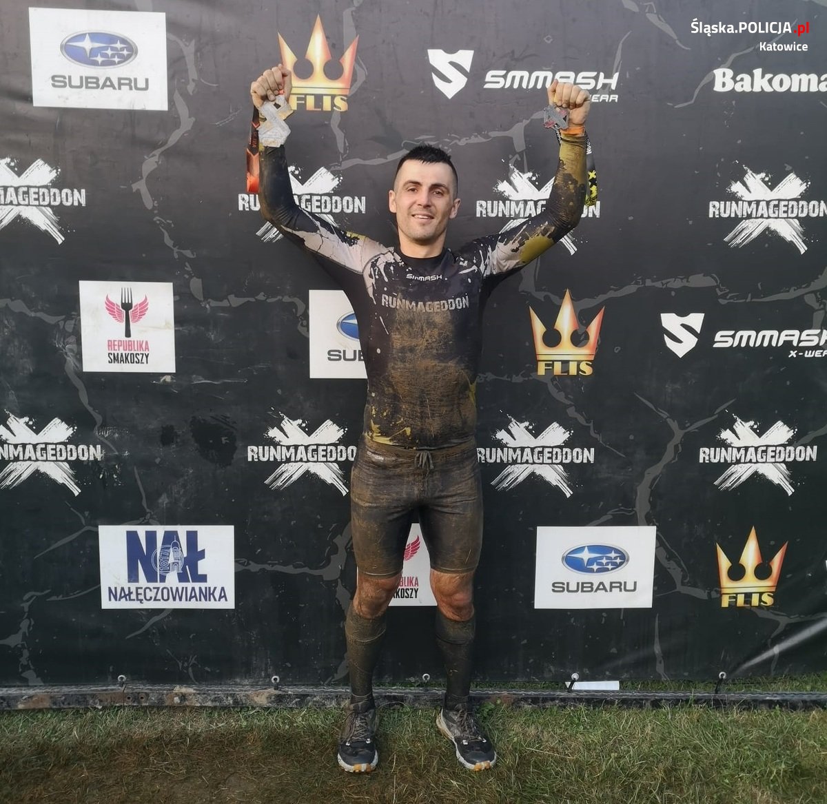 Dzielnicowy z Katowic zajął 68 miejsce na Runmageddonie