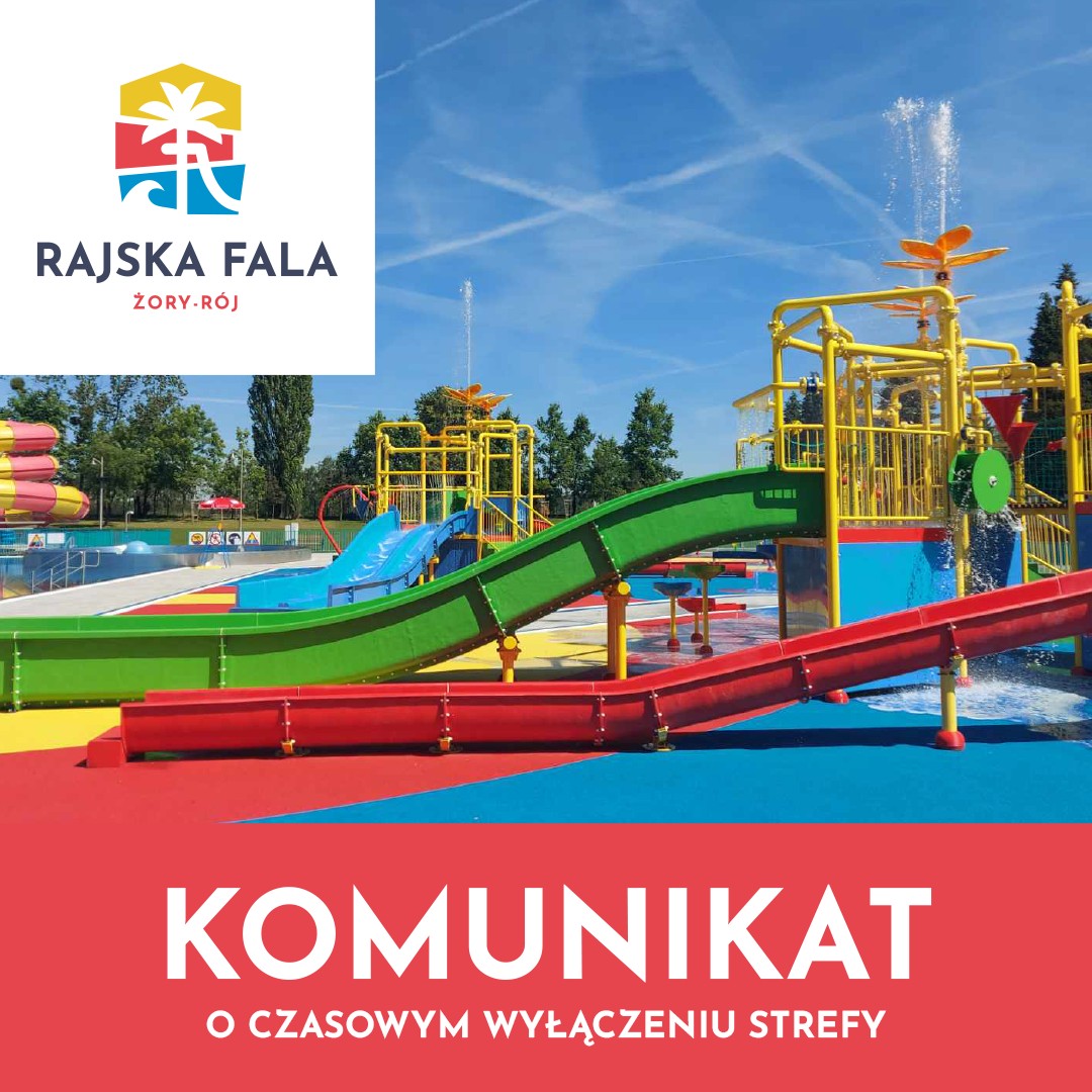 Przerwa technologiczna na Wodnym Placu Zabaw w basenie Rajska Fala