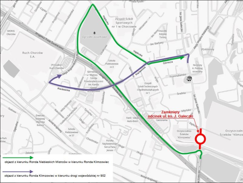 Od poniedziałku utrudnienia w ruchu na ulicy ks. J. Gałeczki! Sprawdź objazdy