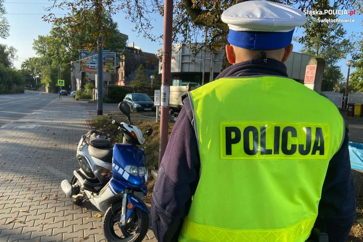 Drogówka w akcji: 48-letni nietrzeźwy kierowca motoroweru zatrzymany w Świętochłowicach