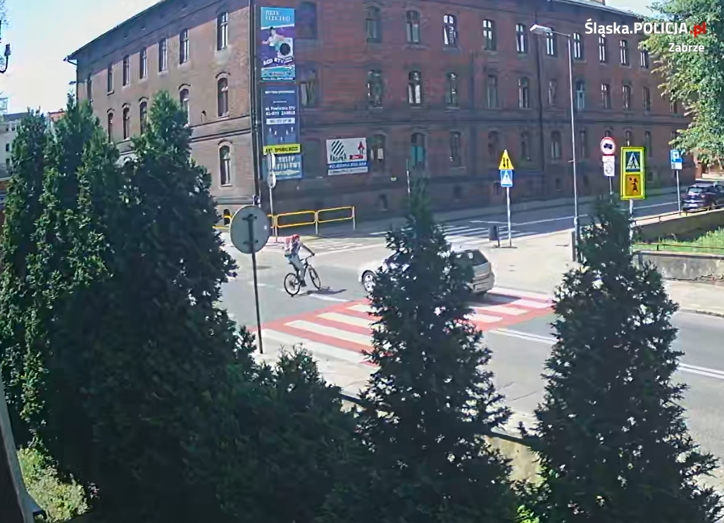 Policja w Zabrzu poszukuje rowerzysty związanego z wypadkiem drogowym