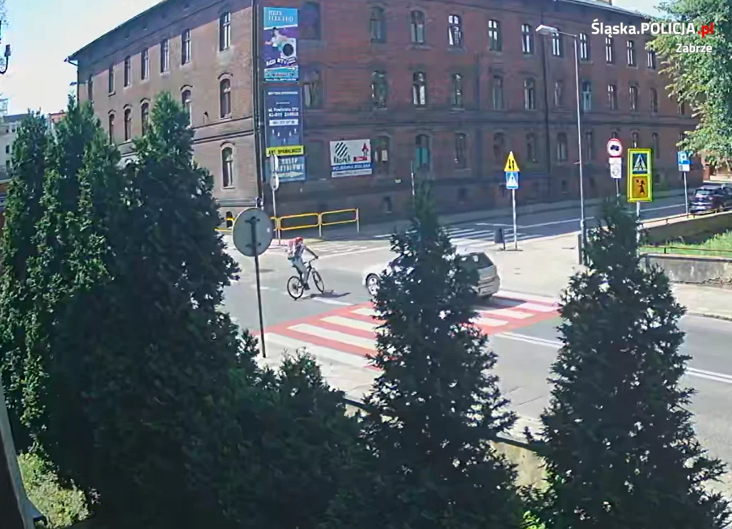 Policja w Zabrzu poszukuje rowerzysty związanego z wypadkiem drogowym