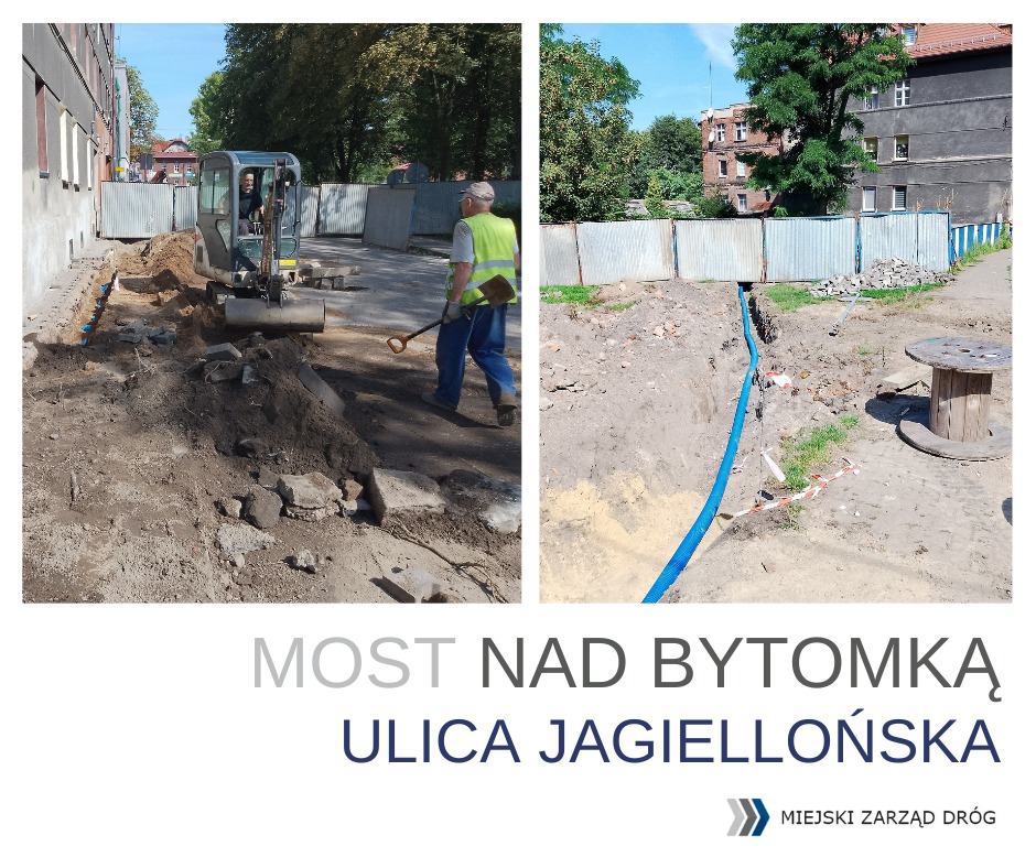 Przebudowa mostów nad rzeką Bytomką. Postęp prac przy ul. Trębackiej i Jagiellońskiej