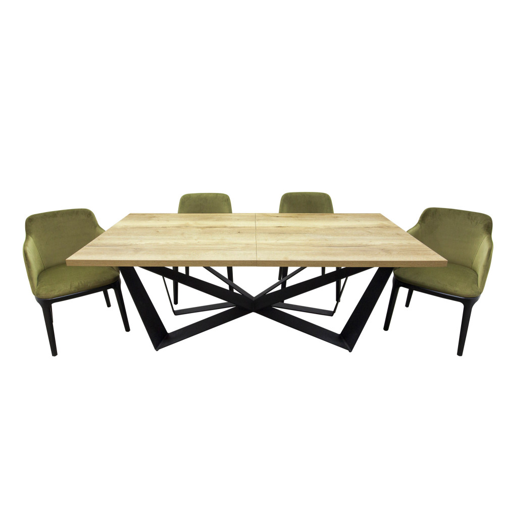 Stół drewniany rozkładany z krzesłami do salonu i jadalni