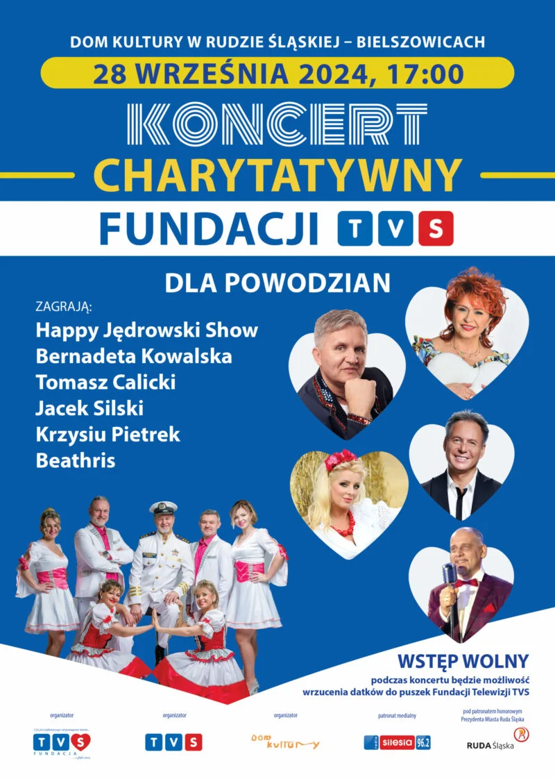 Koncert charytatywny na rzecz ofiar powodzi – 28 września w Domu Kultury Bielszowice