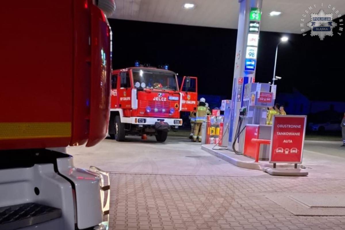 Groza na stacji benzynowej w Chałupkach. Obywatel Czech groził podpaleniem, policjanci oblani paliwem!