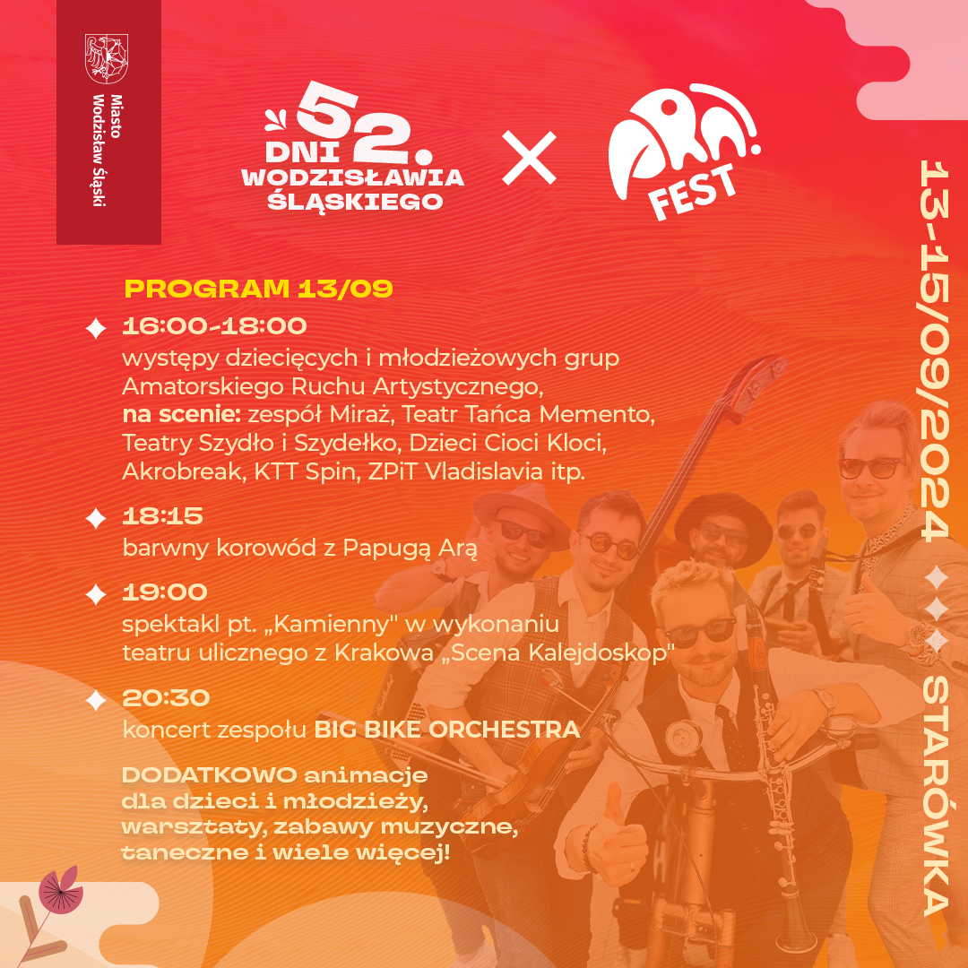 Święto Miasta: 52. Dni Wodzisławia Śląskiego - Program i atrakcje