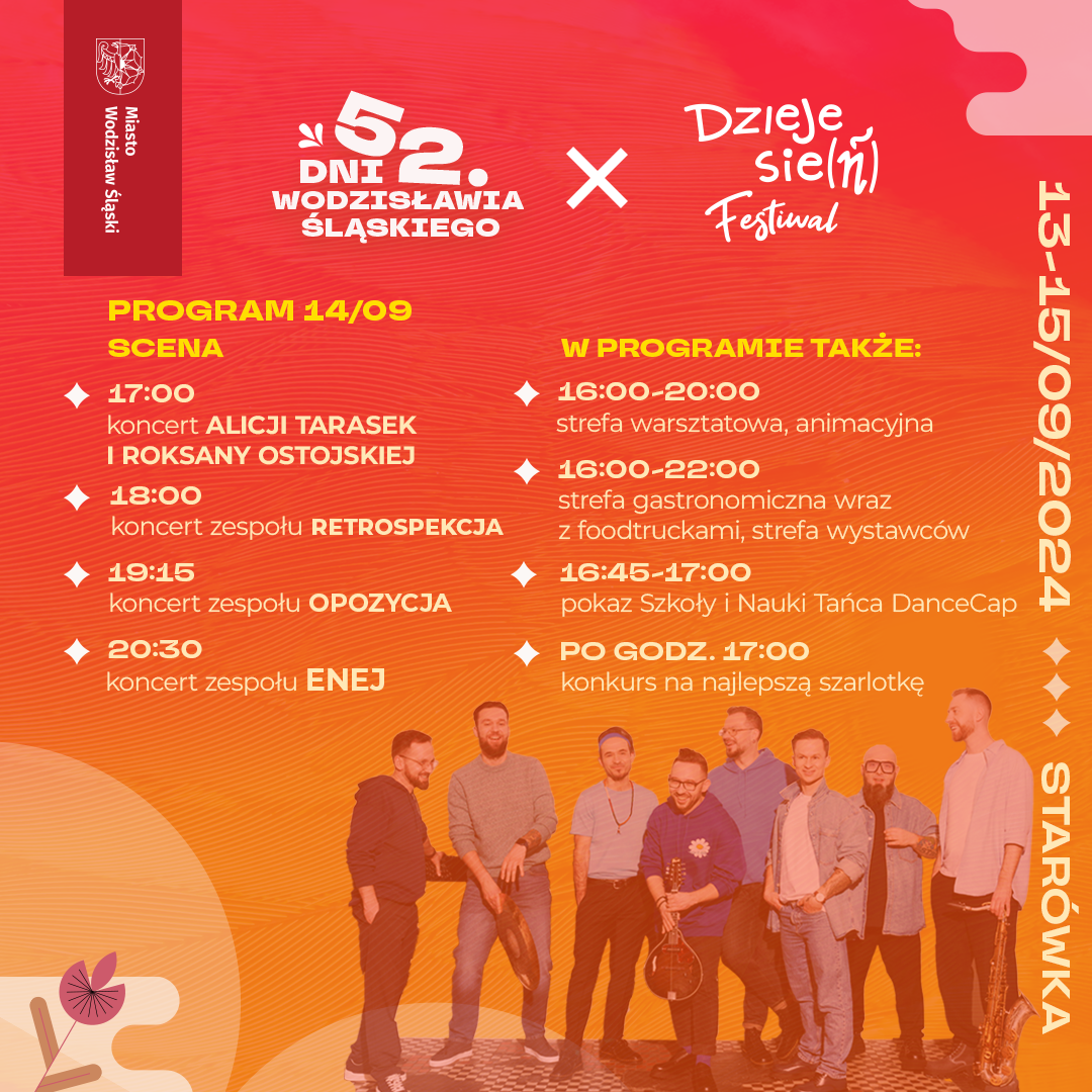 Święto Miasta: 52. Dni Wodzisławia Śląskiego - Program i atrakcje
