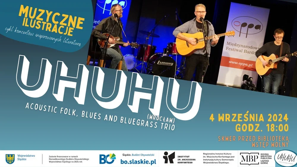 Koncert zespołu UHUHU na skwerze przed biblioteką już dziś!