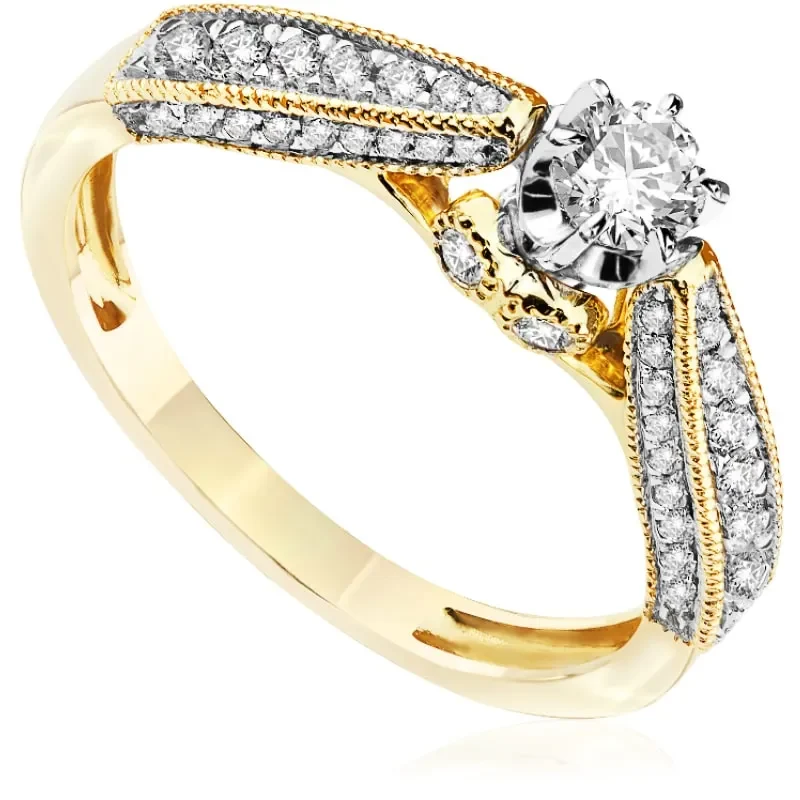 Pierścionek zaręczynowy - białe złoto a może diamenty?