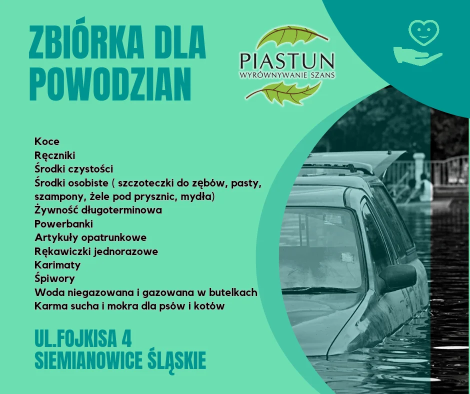 „Śląsk dla powodzian” – Fundacja Piastun organizuje zbiórkę dla ofiar powodzi