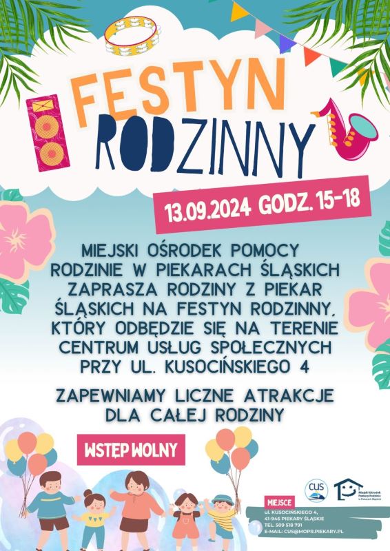 Festyn rodzinny z MOPR Piekary Śląskie już 13 września - sprawdź szczegóły!