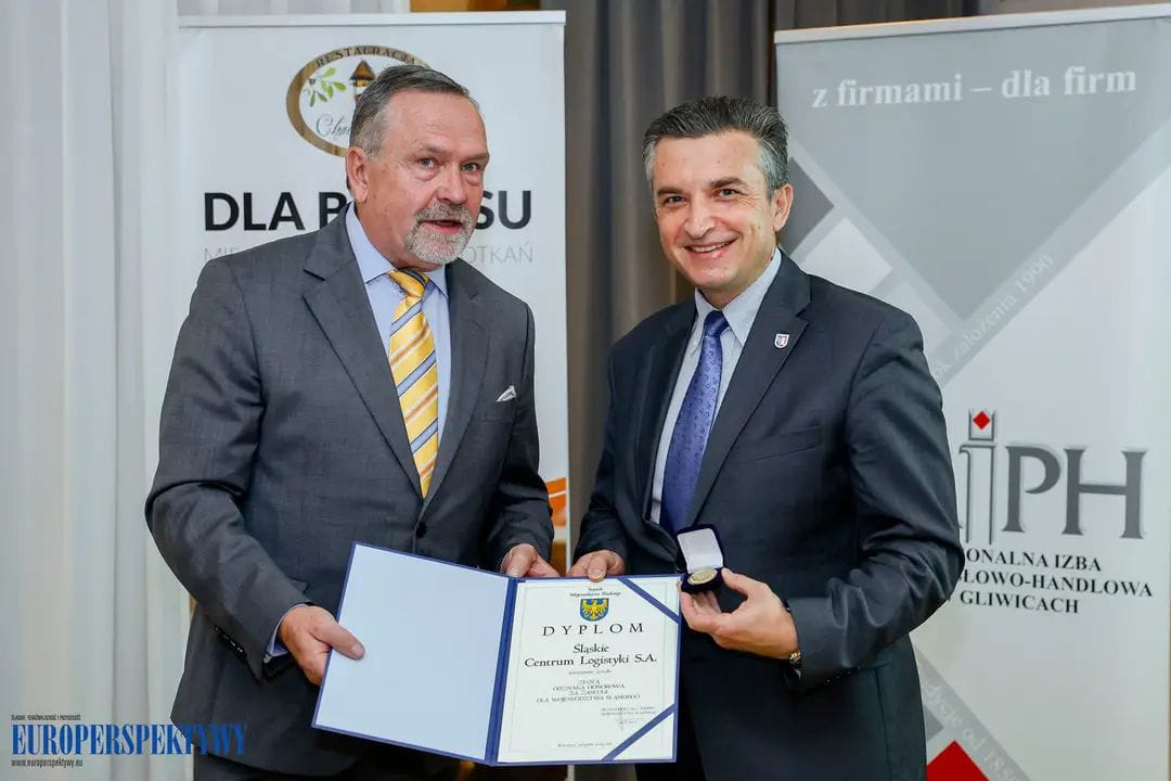 Śląskie Centrum Logistyki ze złotą odznaką za zasługi dla województwa