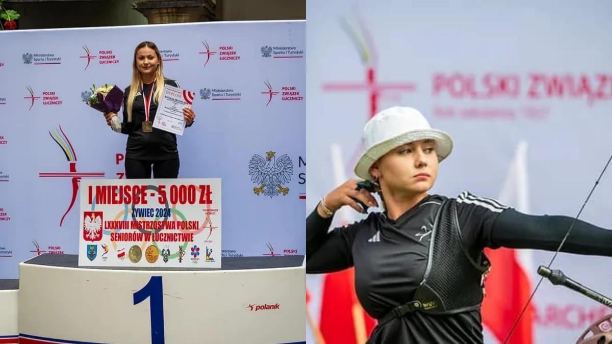 Łuczniczka MLKS Czarna Strzała Bytom ze złotym medalem Mistrzostw Polski