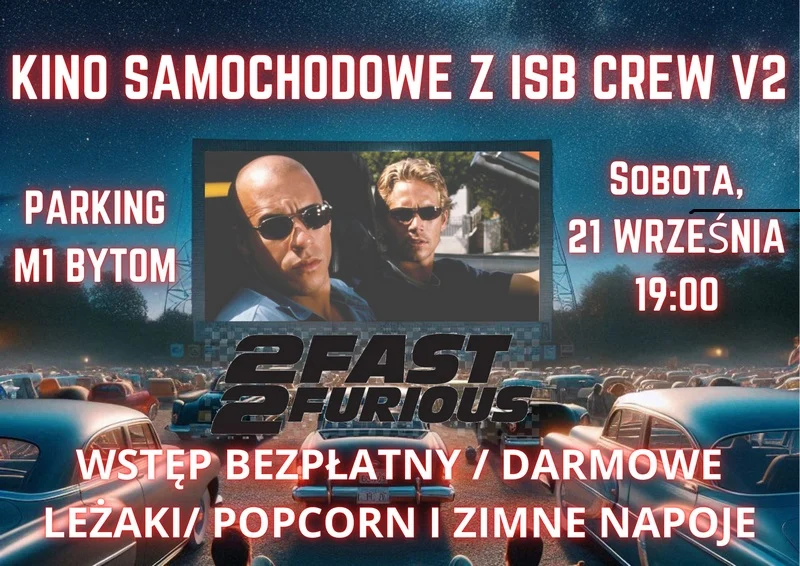 Samochodowe kino pod chmurką z ISB CREW