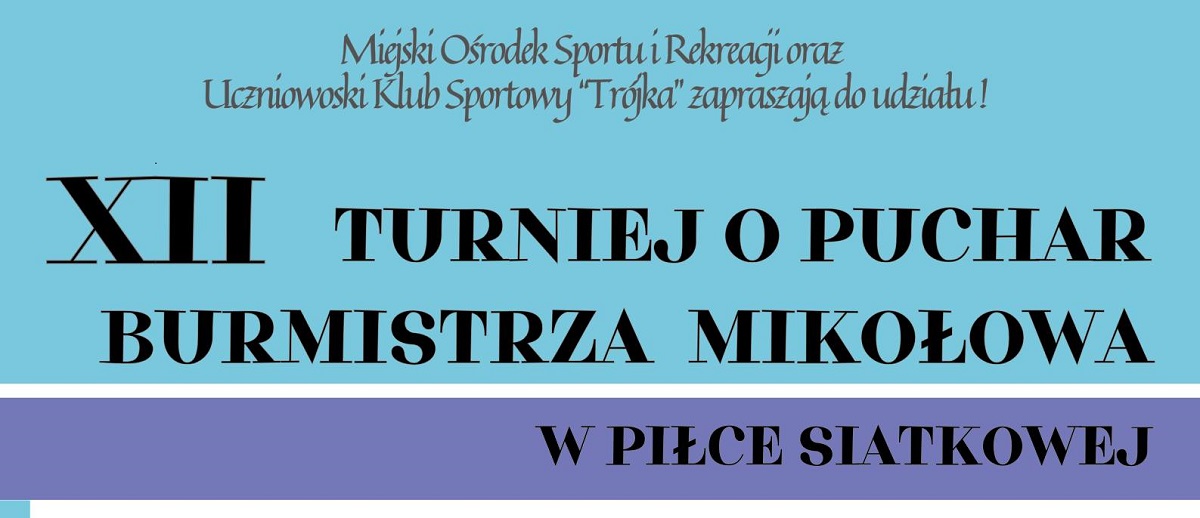 XII Turniej o Puchar Burmistrza Mikołowa w Piłce Siatkowej Młodziczek