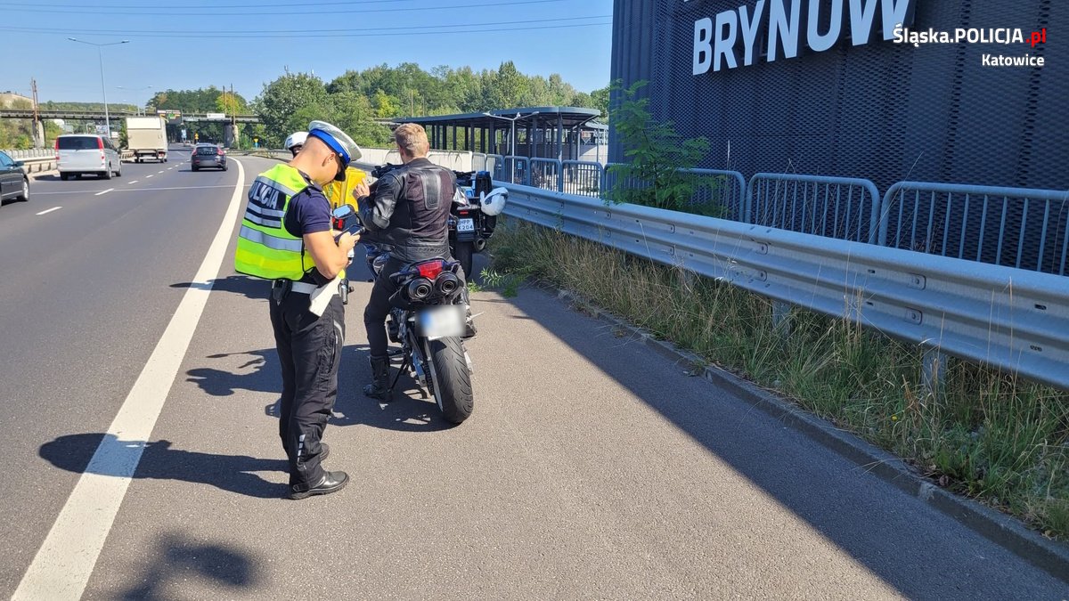 "Bezpieczny motocykl" w Katowicach: 40 kontroli i 18 wykroczeń