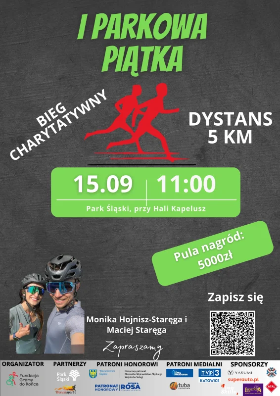 Świętuj 5-lecie Fundacji Gramy do Końca w biegu po Parku Śląskim!