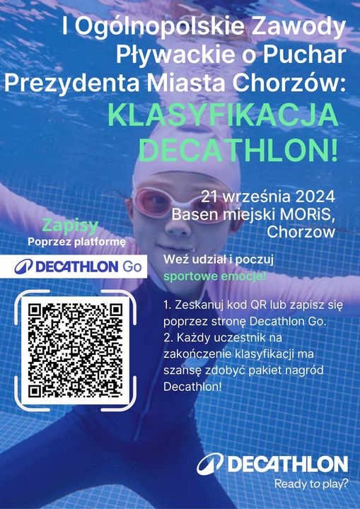 I Ogólnopolskie Zawody Pływackie o Puchar Prezydenta Miasta Chorzów już w sobotę!
