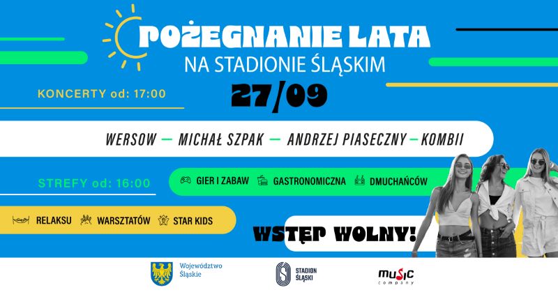 Pożegnanie Lata na Stadionie Śląskim – cztery koncerty i mnóstwo atrakcji!