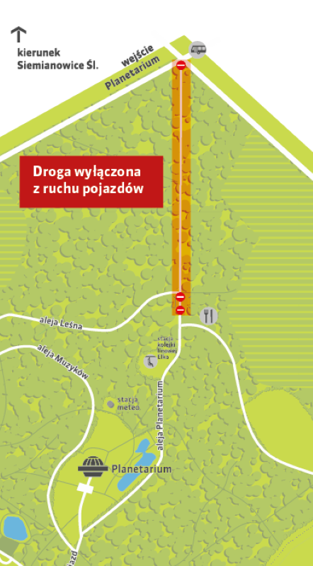 Kierowco, utrudnienia w Parku Śląskim – wjazd od Bytkowskiej nieczynny