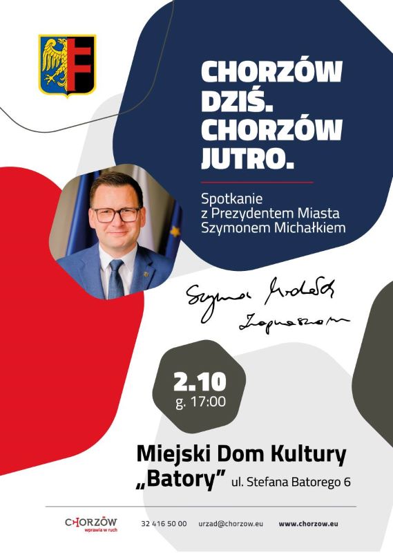 Prezydent Chorzowa zaprasza na spotkania z mieszkańcami – dowiedz się, kiedy i gdzie