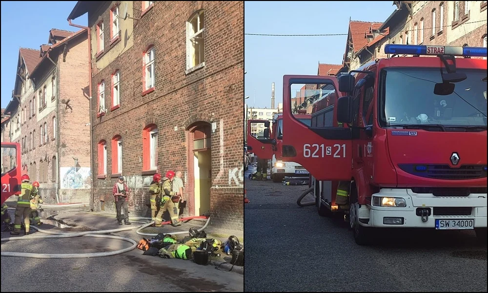 Pożar w Świętochłowicach: Spłonęło mieszkanie i poddasze kamienicy przy ul. Michalskiego