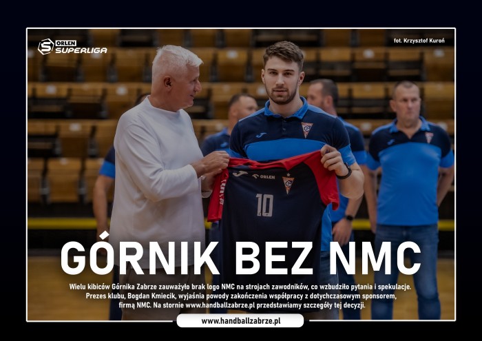 Górnik Zabrze bez logo NMC po dekadzie współpracy. Prezes Bogdan Kmiecik wyjaśnia