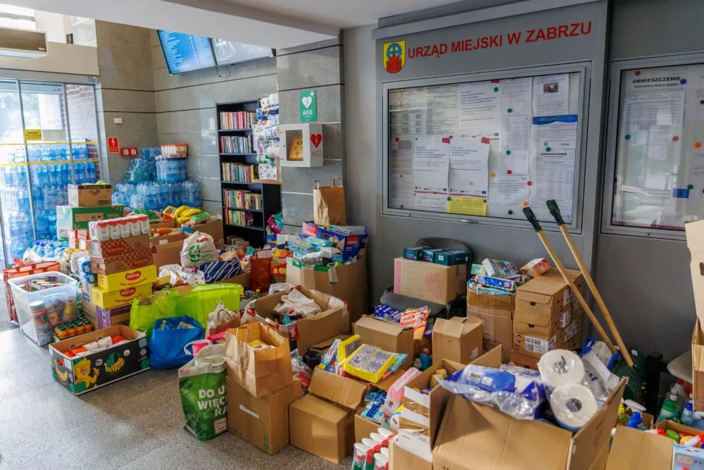 Zakończono zbiórkę darów dla powodzian w Zabrzu
