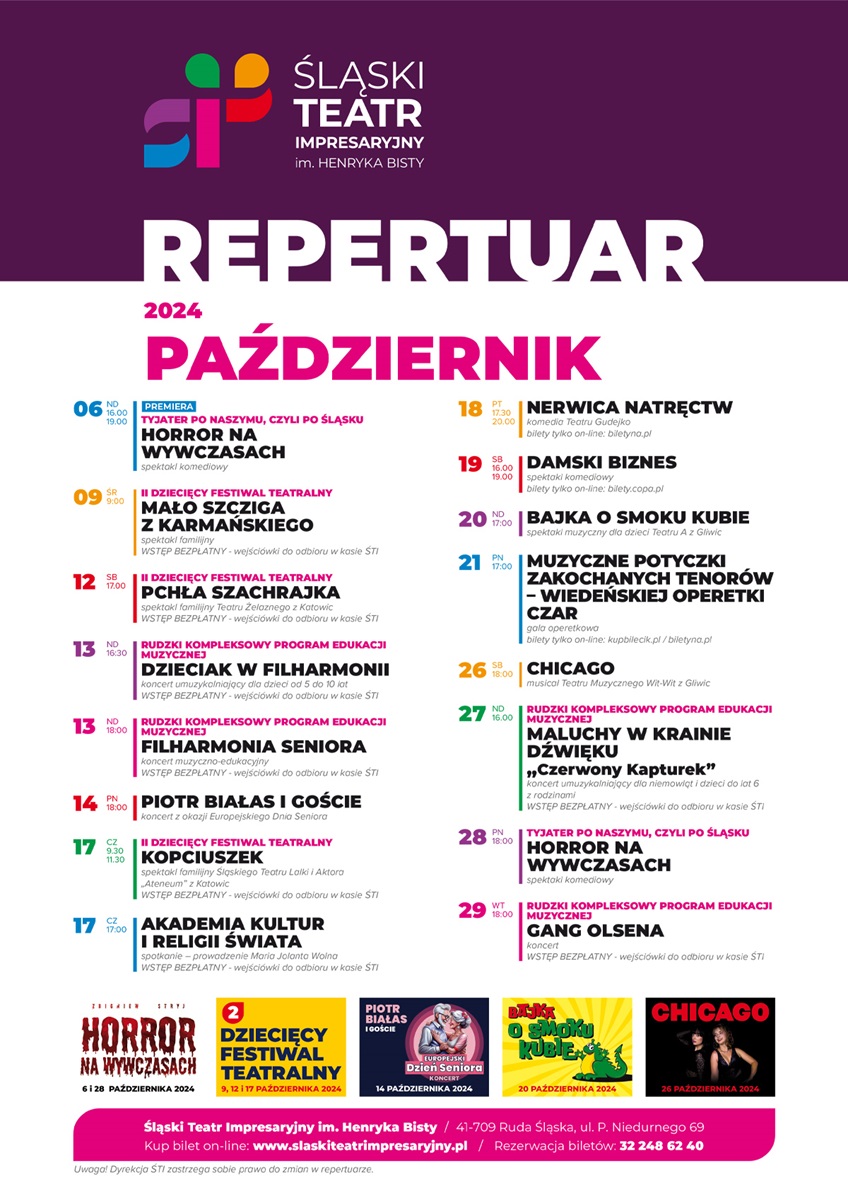 Jesień w Śląskim Teatrze Impresaryjnym