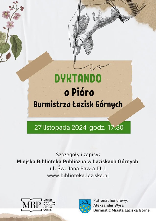 Druga edycja Dyktanda o Pióro Burmistrza Łazisk Górnych