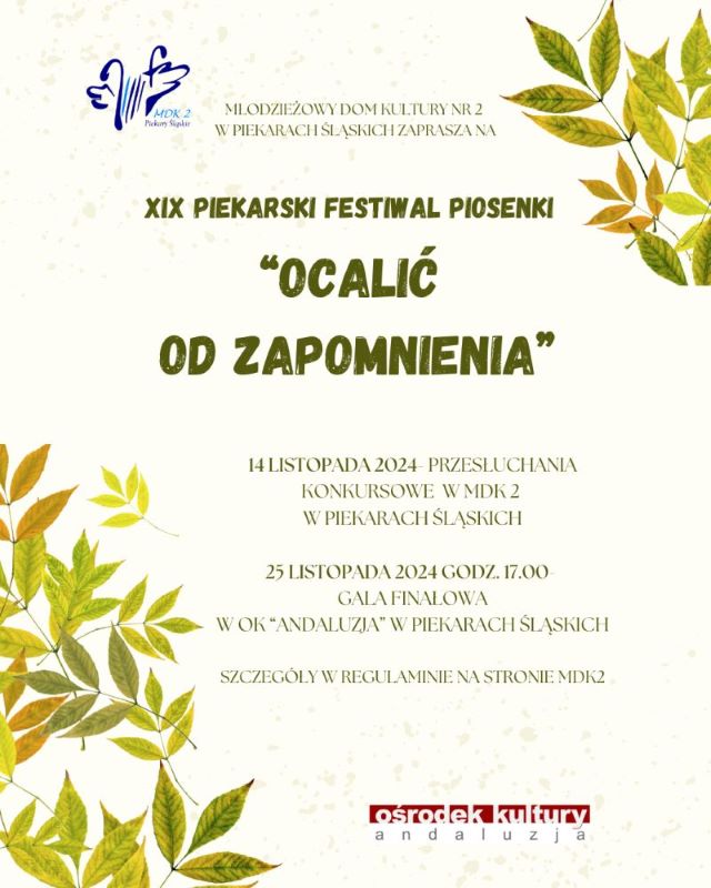 XIX Piekarski Festiwal Piosenki: ocalimy od zapomnienia największe przeboje!