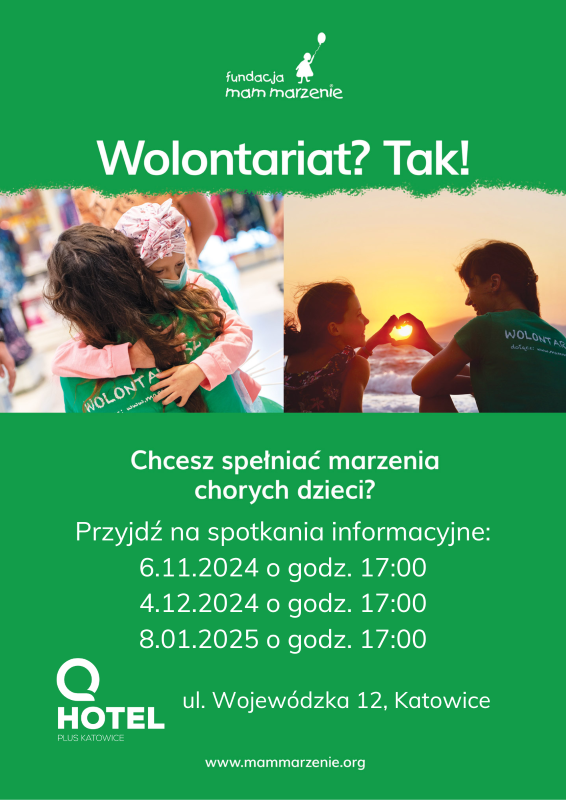Dołącz do zespołu marzeń! Fundacja Mam Marzenie w Katowicach poszukuje wolontariuszy