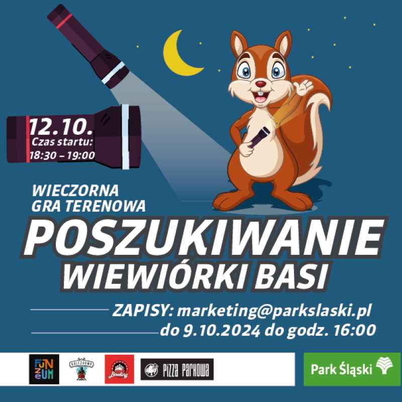 Rodzinny wieczór przygód w Parku Śląskim – dołącz do "Poszukiwania Wiewiórki Basi"!