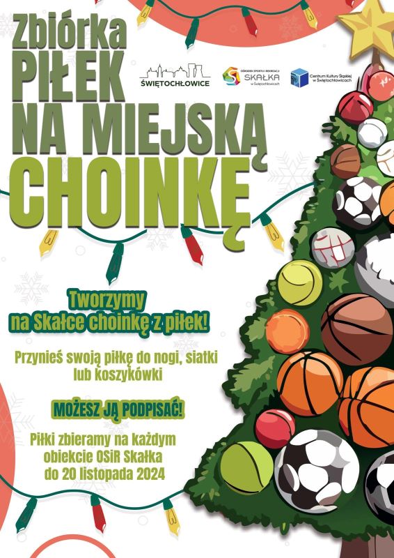 Sportowa choinka rozświetli Świętochłowice – przyłącz się do zbiórki piłek!