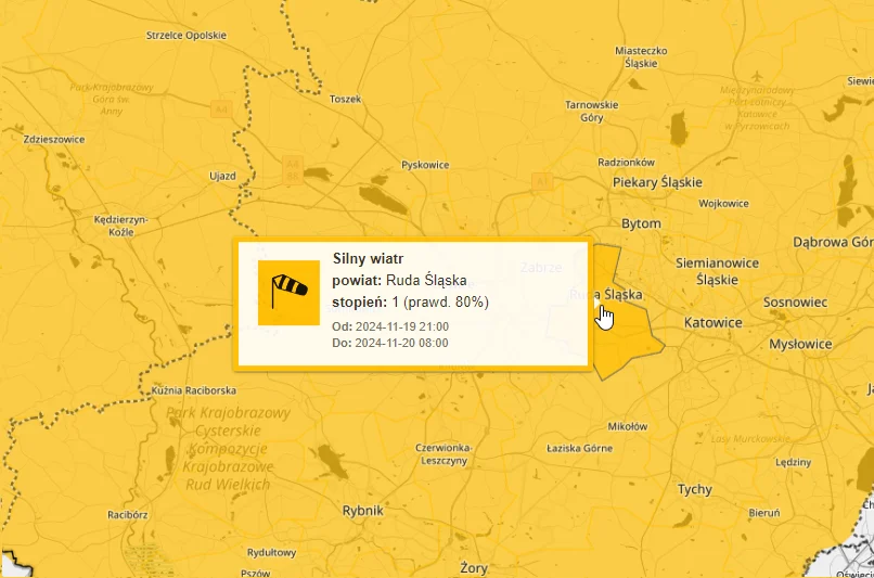 IMGW-PIB ostrzega przed silnym wiatrem!