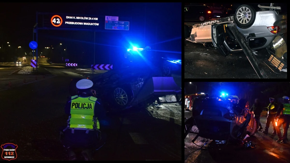 Pijany za kierownicą: 28-latek z 3,6 promila dachował samochód