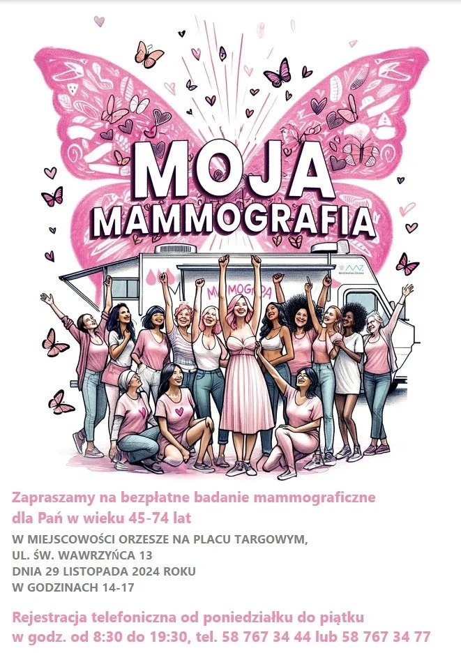 Bezpłatna mammografia w Orzeszu dla kobiet w wieku 45-74 lata
