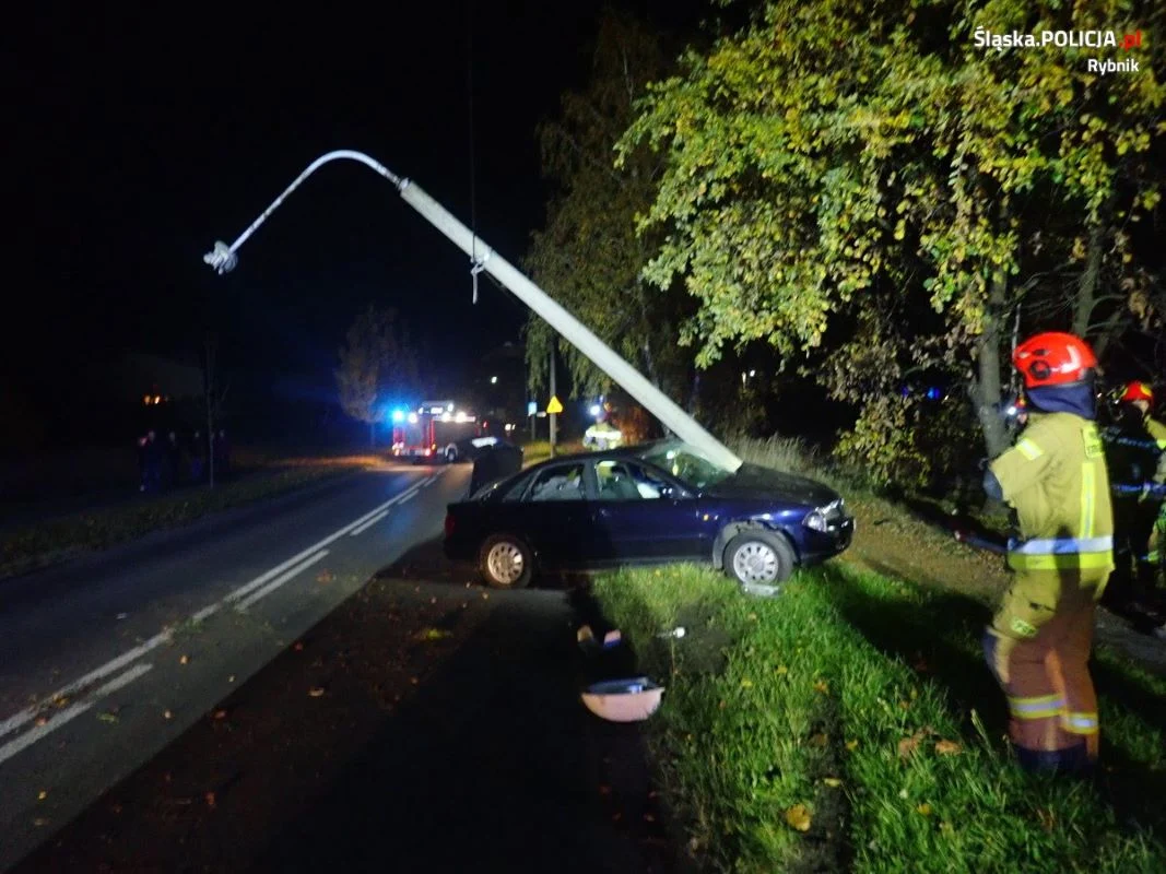 Nadmierna prędkość w Rybniku – 18-latek w szpitalu po groźnym wypadku