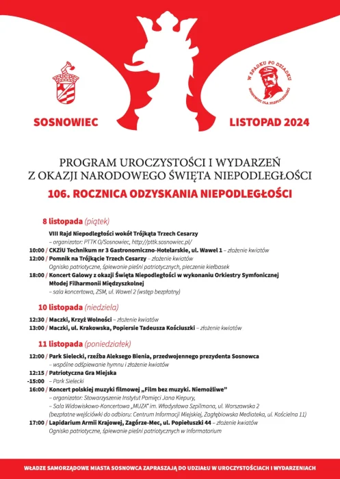 106. rocznica odzyskania niepodległości – weź udział w Patriotycznej Grze Miejskiej