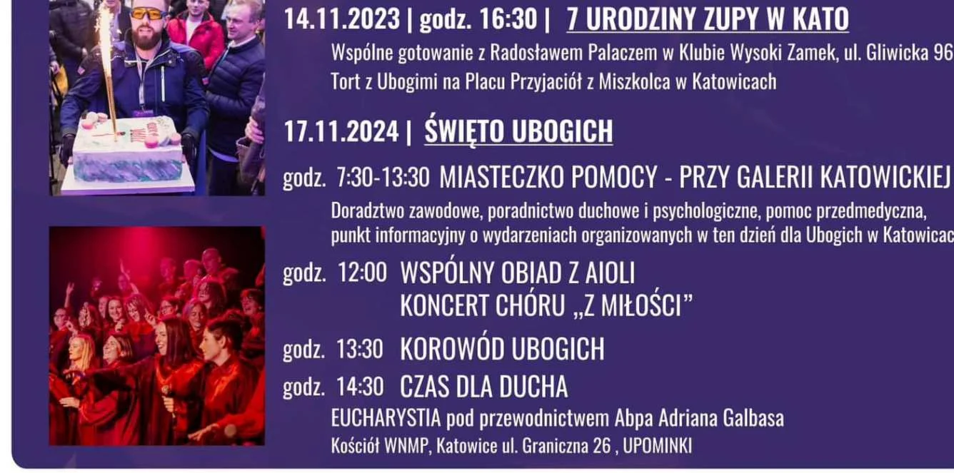 W niedzielę VIII Światowy Dzień Ubogich. Katowice też go obchodzą