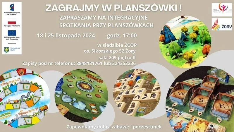 Poniedziałkowe wieczory z grami planszowymi w Żorskim Centrum Organizacji Pozarządowych